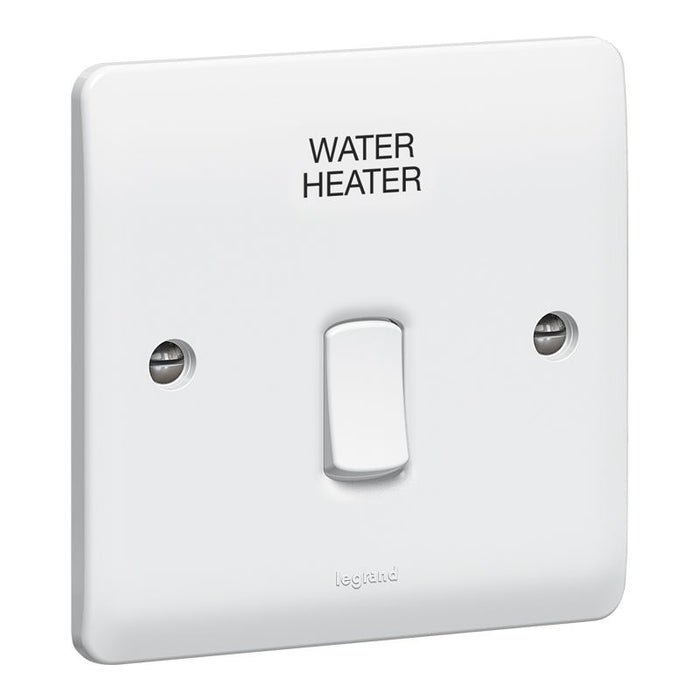 Legrand 730112 Switch DP Water Heater Neon 20A White