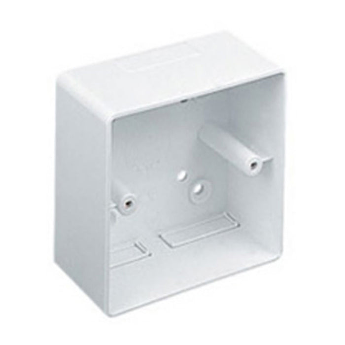 Marshall Tufflex MSSB116WH  1 Gang Mini Trunking Switch/Socket Box 32mm White