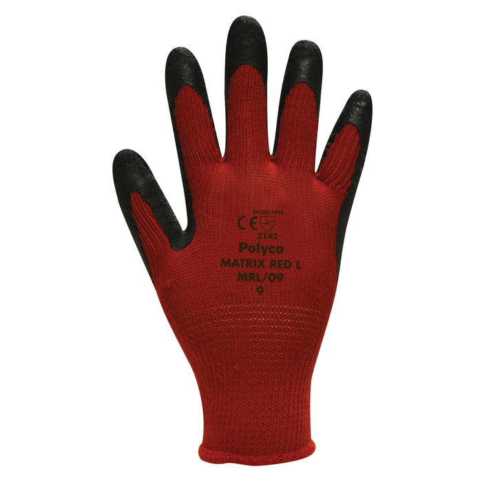 Polyco 8 MRL/08 Matrix Latex General Work Glove Size 8 Red