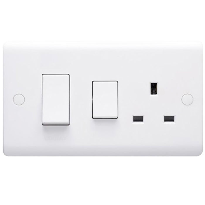Volex D9701NR 45A Cooker Control Unit With 13A 1 Gang Double Pole Switched Socket Outlet