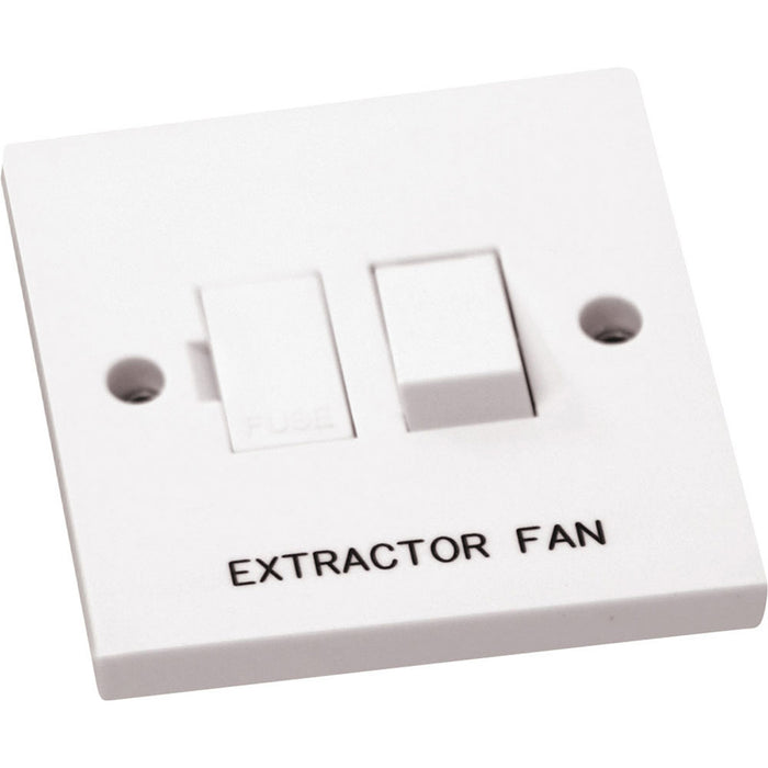 Newlec NL8313S/EF Connection Unit Fused Switched Engraved 'Extractor Fan' Square Edge 13A White