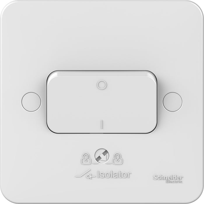 Schneider GGBL1013S Plate Switch 1 Gang TP Fan Isolator 10A White (Display Pack)