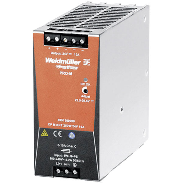Weidmuller 8951360000 Connect Power Single Phase Pro-M SNT 250W 24V 10A