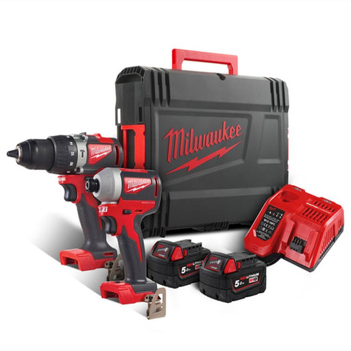 Milwaukee M18BLPP2A2-502X 18V Brushless Impact & Drill Driver Kit