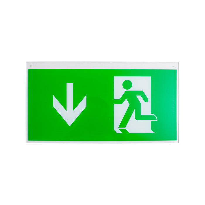 Newlec NLE3SESILD Legend Only ISO7010 Arrow Down for Suspended Exit Sign