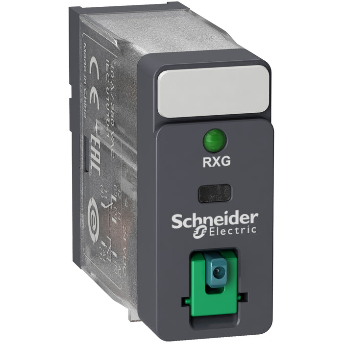 Schneider RXG12BD Interface Plug-In Relay, Zelio RXG, 1C/O standard 24VDC-10A-with LTB
