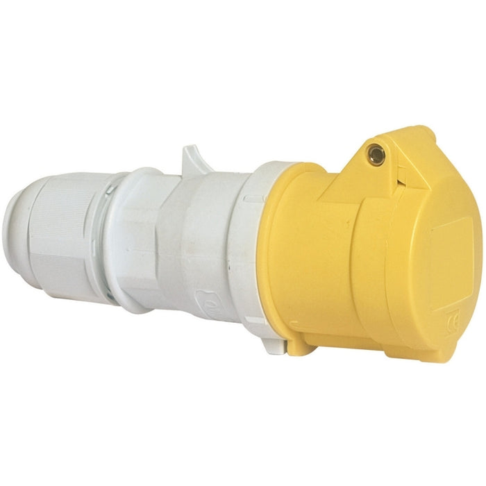 CEENorm 3137 Connector Cable Gland 2P+E IP44 32A 110V Yellow