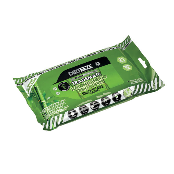 Dirteeze DGBF25 Degreaser Wet Wipes Bamboo