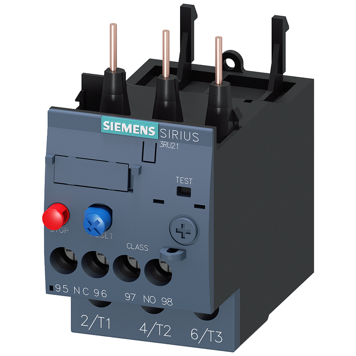 Siemens 3RU2126-1FB0 Overload Relay 3.5-5.0 A Motor Protection S0, Class 10, Contactor Mounting