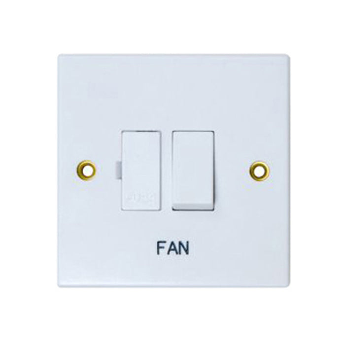 Volex PPVX1080FNPP Connection Unit Double Pole 13A White 'Fan'