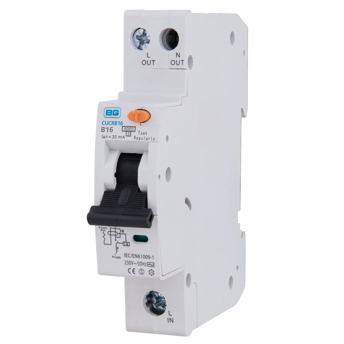 Luceco CUCRB16 Compact Sized RCBO 16A Type B
