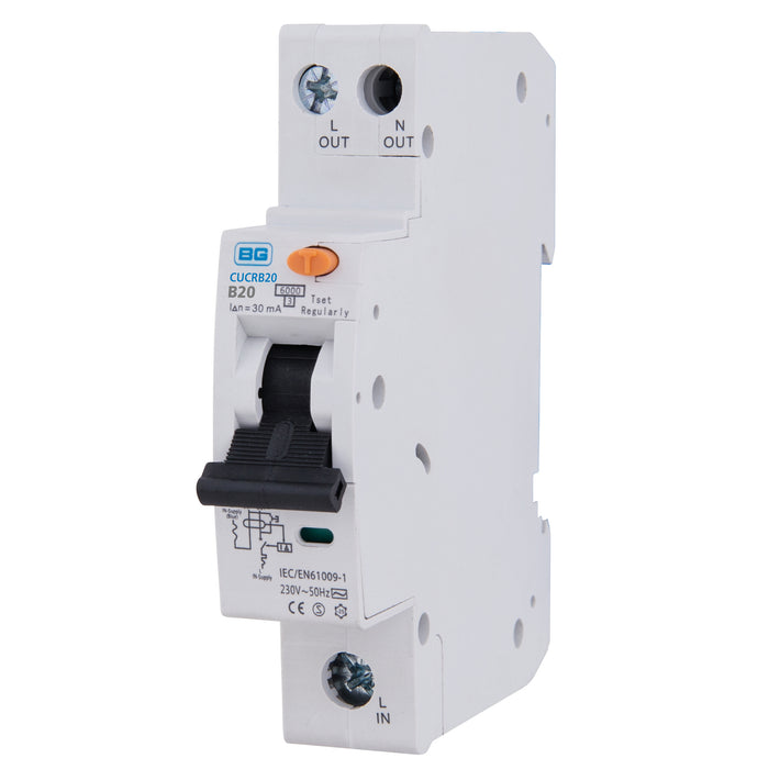 Luceco CUCRB20 Compact Sized RCBO 20A Type B