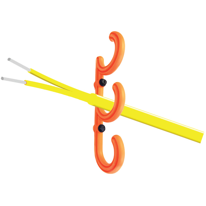 Tidi-Cable TC-001 TidI-Hooks Orange 3 Hook Plastic Wall Mounted