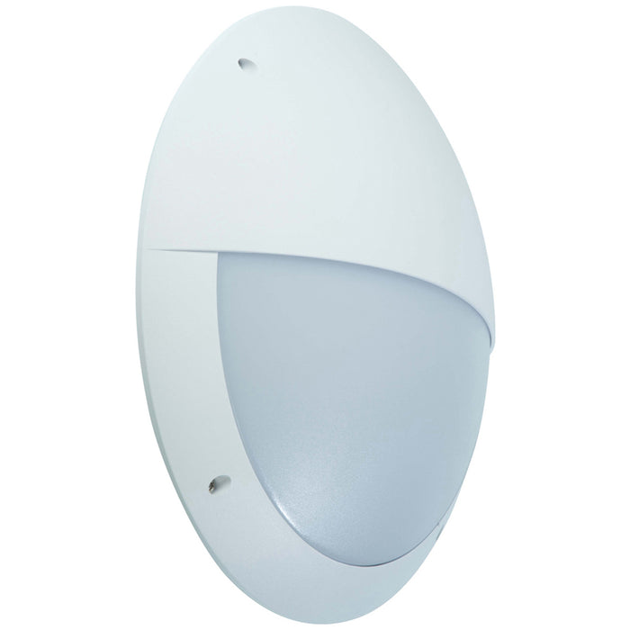 KSR Lighting KSRSF231WHT Bulkhead IP66 Eyelid 12W White Polycarbonate 4000K 500Lm LED