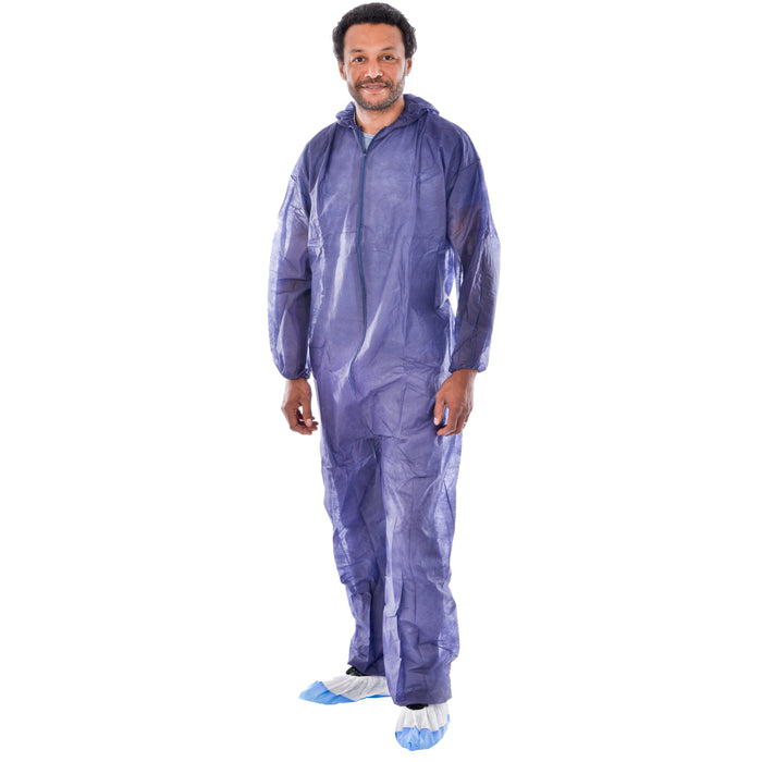 Cleenol FE2L Coverall Incl Hood Large Short Life Blue