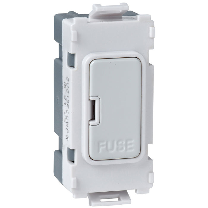 Schneider GUG13FCUWPW Fuse Carrier Grid Module 13A Painted White White Insert