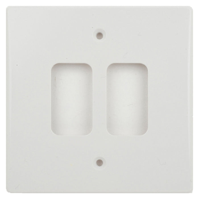 Schneider GUG02G Ultimate Slimline 2-Gang Plastic Front Plate White