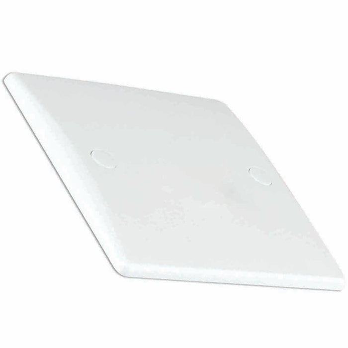 Newlec NLSL8380/1 Blank Plate 1 Gang Slimline Curved Edge White