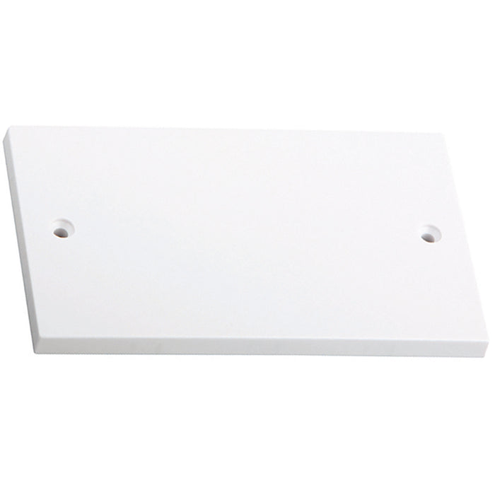 Newlec NL8380/2 Blank Plate 2 Gang Square Edge White