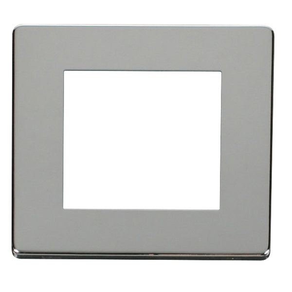 Click Scolmore SCP311CH Front Plate 1 Gang 2 Media Module Chrome