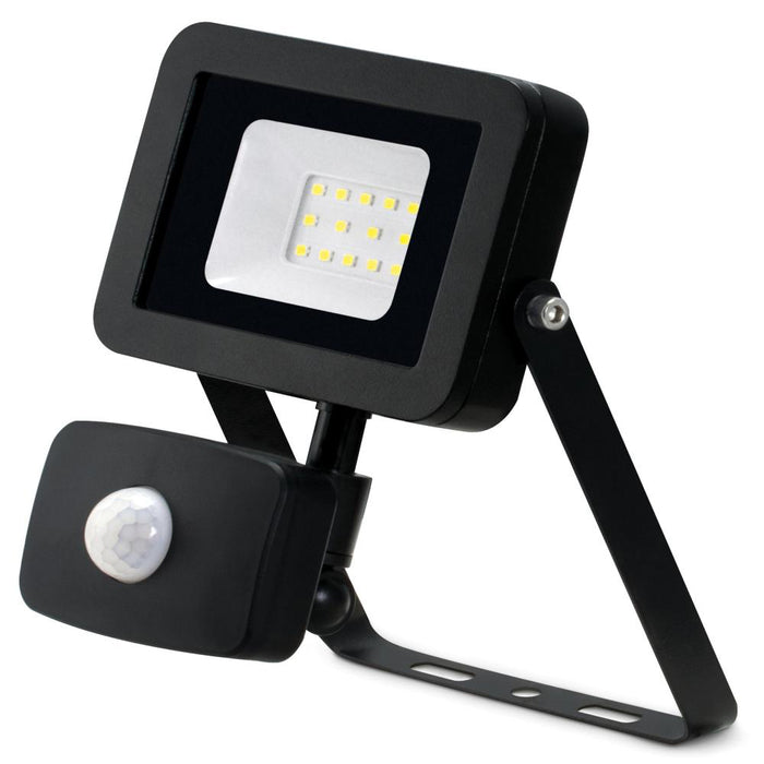 JCC JC45201BLK Floodlight LED 4000K PIR IP44 10W Black Aluminium