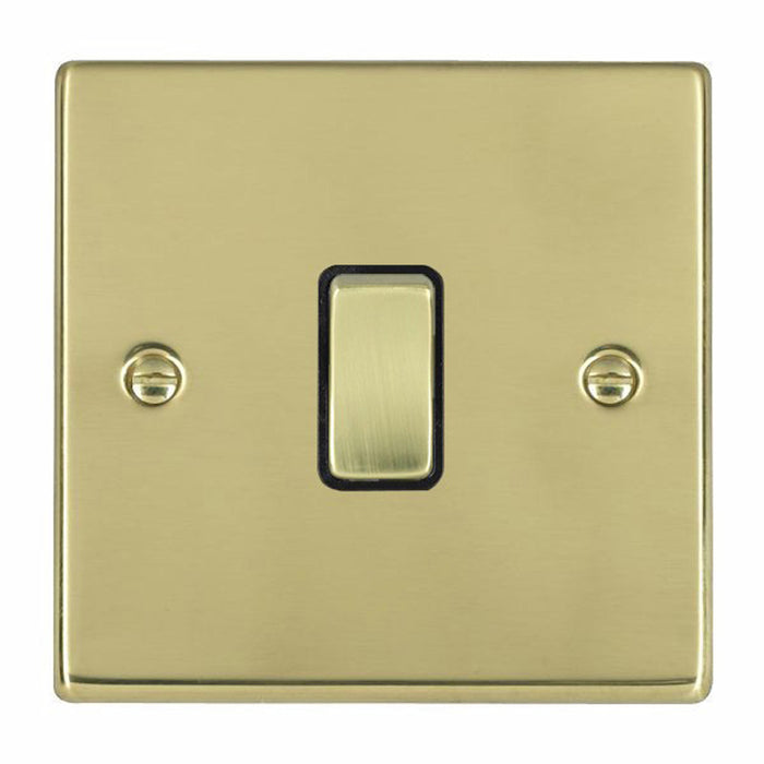 Hamilton 71R21PB-B  Rocker Switch 1 Gang 2 Way 10A 88 X 88mm Polished Brass/Polished Brass Black Insert