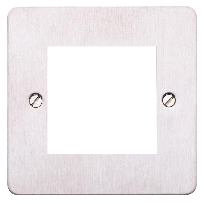 MK Electric K14182BRC Front Plate 2 Module Euro 50 x 50mm Brushed Chrome