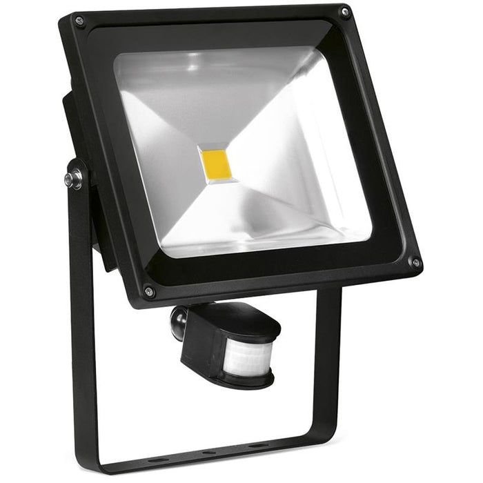 Aurora EN-FL50PIRA/40 Floodlight Adjustable LED PIR IP65 50W 240V Black 4000K