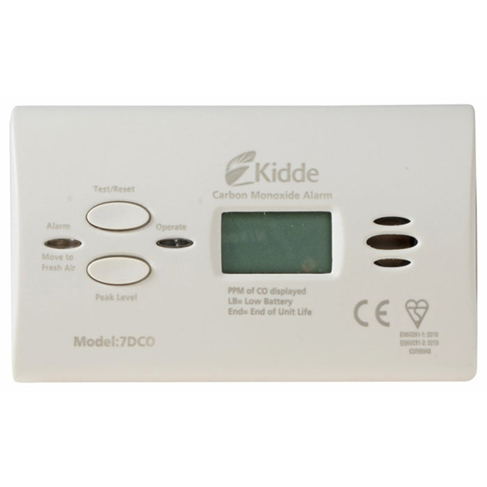 Kidde 7DCOC Carbon Monoxide Alarm with Digital Display and 3 AA Alkaline Batteries 10 Year