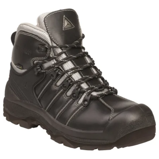Delta Plus NOMADS3NO42 Black Waterproof Full Grain Upper Leather Shoes S3 Ci Hi Wr SRC Size 8
