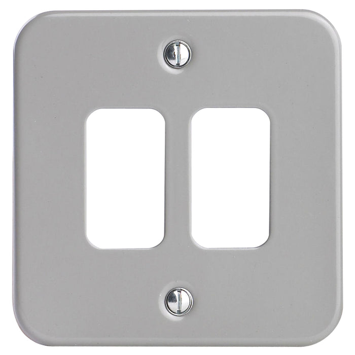 Schneider GUG01GMC Ultimate Metal Clad Front Plate 1-Gang Steel 88 x 12 x 88mm Grey