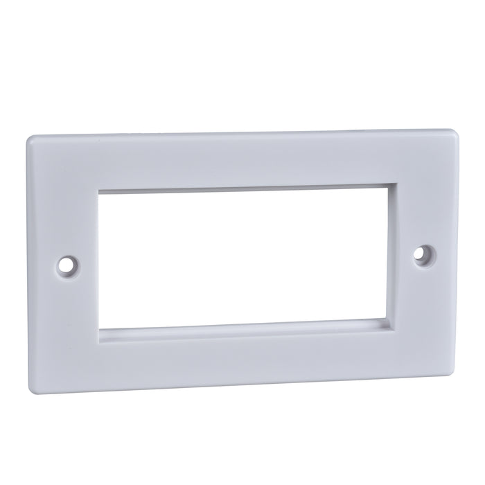 Schneider GU8080 Ultimate Slimline Front Plate 2 Gang 4 Module White