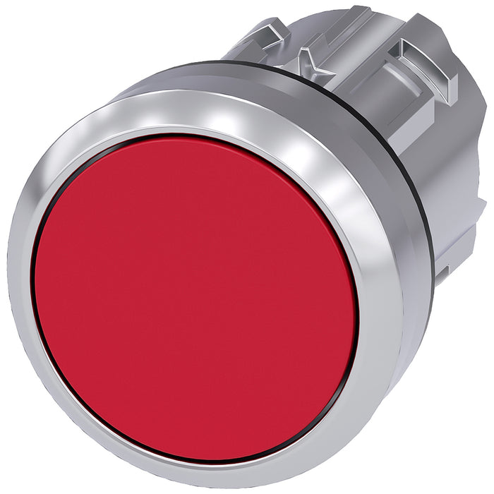 Siemens 3SU1050-0AB20-0AA0 Push Button 22mm Round Metal Shiny Red