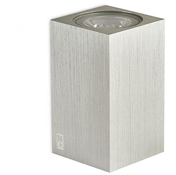 Collingwood MC020SWARMWHITE Wall Light Up/Down Mini Cube 3000K LED IP65 2W 110lm Anodised Aluminium