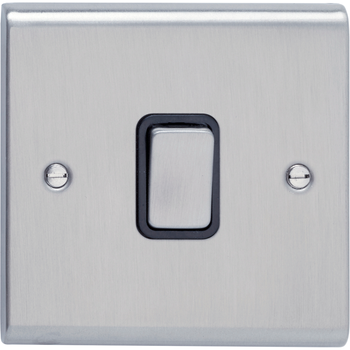 Deta SD1246SCB 1 Gang Intermediate Switch 10A Satin Chrome