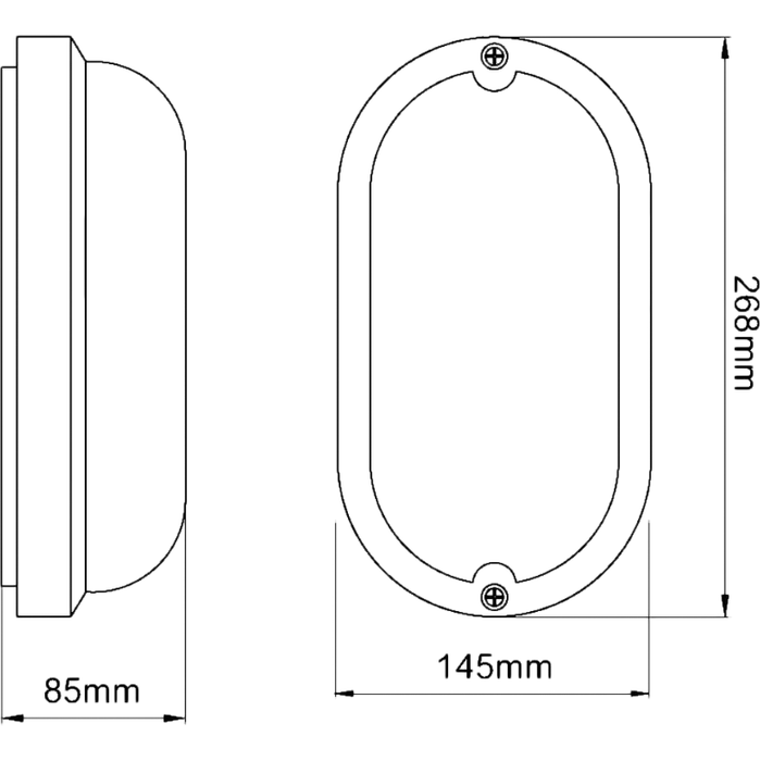 KSR Lighting KSR1163 LED Bulkhead IP54 20W Anthracite 1183lm