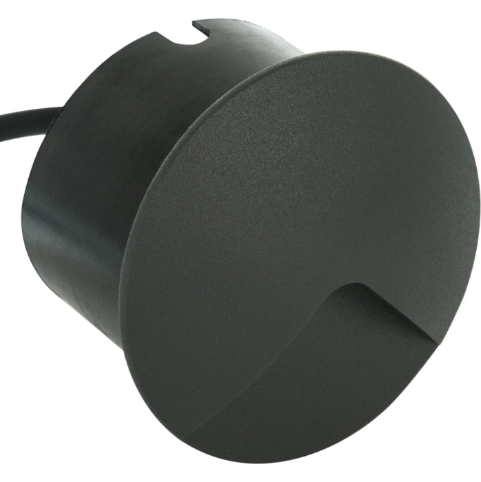 KSR Lighting KSR1307WW Wall Light Exterior Recessed Round LED 3000K 2W Black