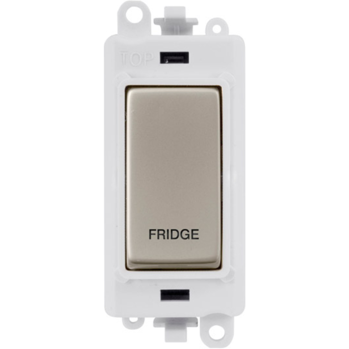 Click Scolmore GM2018PWPN-FD Switch DP Module - White Insert 20AX Pearl Nickel Printed Fridge