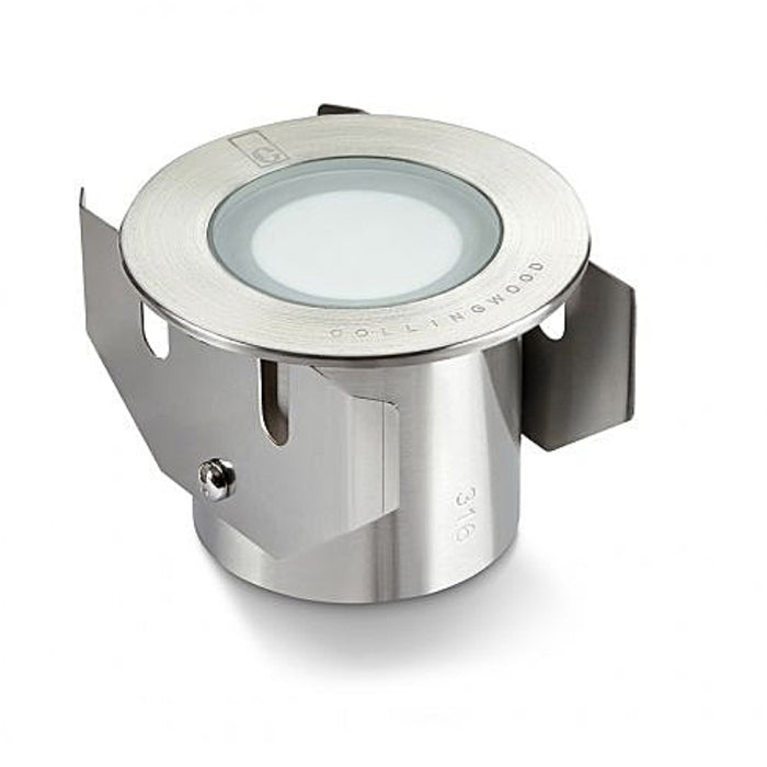 Collingwood GL016DC0F30 Groundlight Walk Over 3000K LED IP68 1W Stainless Steel Frosted Diffuser Lens