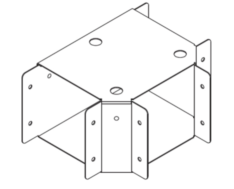 Metsec TTT/050/050/PG/G Tee Top Lid Gusset Turnbuckles&50X50mm Pre-Galvanised Lid For Trunking