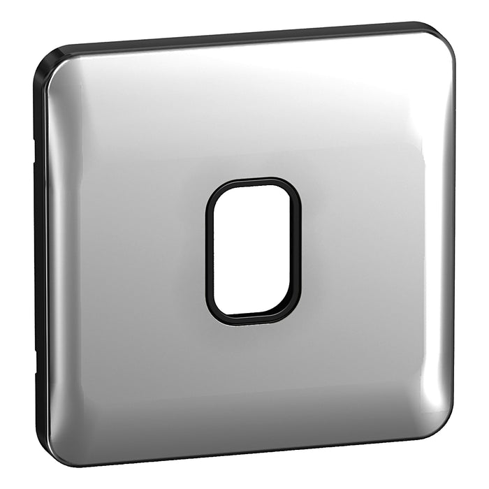 Schneider GGBL01GBPC Lisse 1-Gang 1-Module Grid Plate including Mounting Grid Polished Chrome / Black