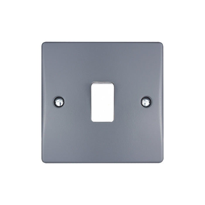 Schneider GU1012GY Ultimate Slimline Plate Switch 1-Gang 2-Way 16A 230VAC Grey