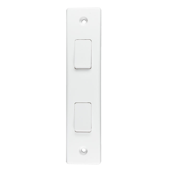 Schneider GU1022A Ultimate Slimline, 2-way switch, 2 gangs, white