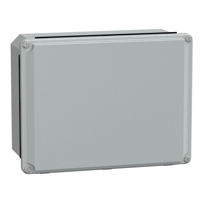 Schneider NSYDBN2015 Metal Industrial Box Low Plain Cover H206 x W156 x D83 IP55 Grey RAL 7