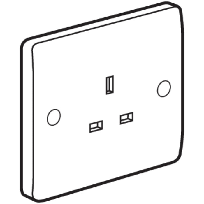 Legrand 730065 Socket 1 Gang Unswitched 13A White