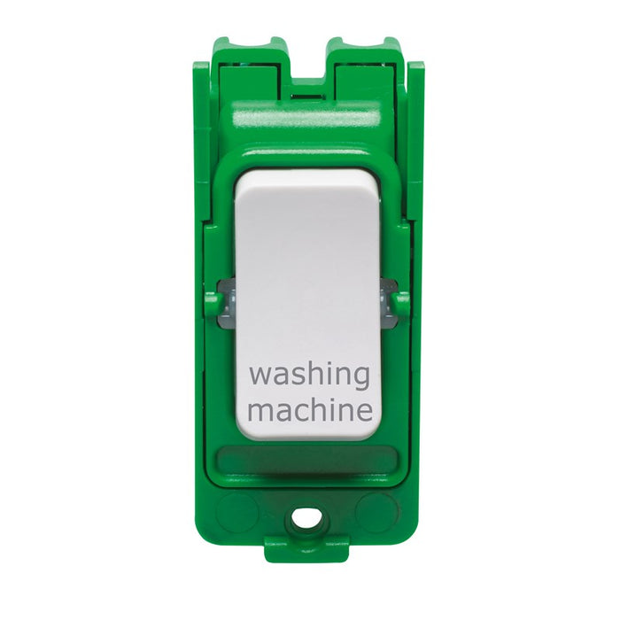 Crabtree CR2211/D/WM 20A Double Pole Grid Switch Printed 'Washing Machine'