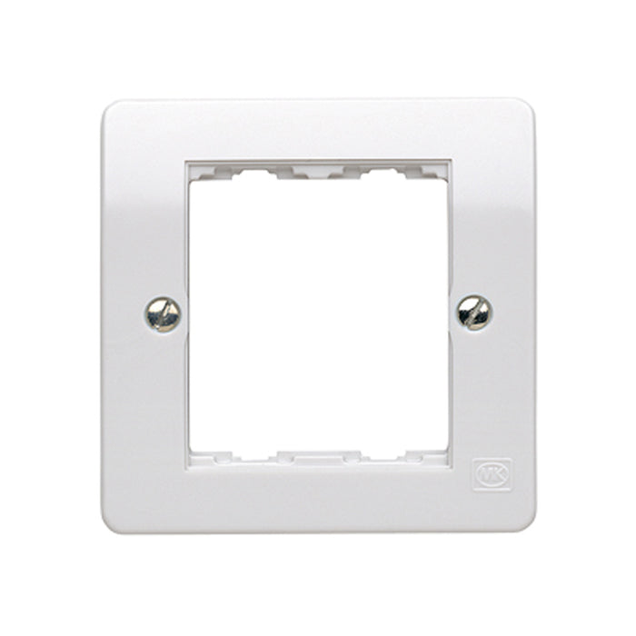 MK Electric K192WHI Moulded Data Front Plate Logic Plus Modular Single Gang Two Module White