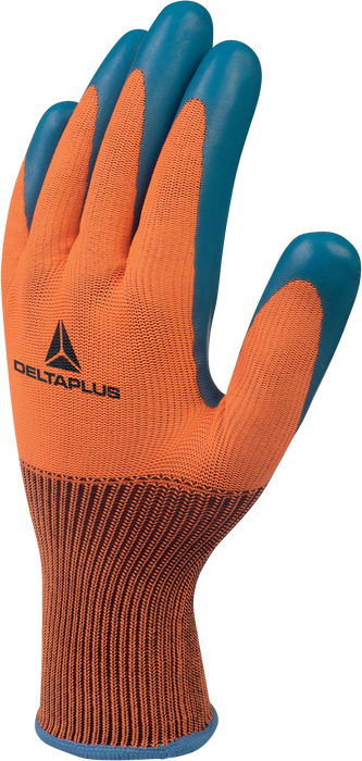 Delta Plus VE733OR09 EN407 Pure Latex Palm Glove Orange Size 9 EN388 2142A