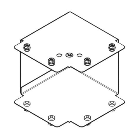 Legrand MGR43BSL Bend 90° 1 Comp Inside Lid 100X75mm Steel Pre-Galvanised Square IP3