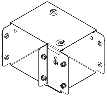 Legrand MGR63ASL2C Bend 90° 2 Comp Top Lid 150X75mm Steel Pre-Galvanised Square IP30